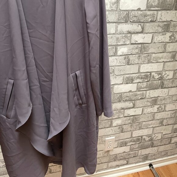 Nine West Draped Jacket, Grey, Medium - Picture 3 of 6